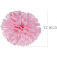 thumbnail image 3 of 12 bolas de flores de papel rosa., 3 of 6