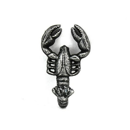 

[Pack Of 2] Antique Silver Cast Iron Decorative Wall Mounted Lobster Hook 5