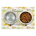 thumbnail image 1 of Pastel Pet Mat for Food and Water, Continuous Style Delicate Butterflies and Autumn Leaves Colored in Tender Tones, Non-Slip Rubber Mat for Dogs and Cats, 18" X 12", by Ambesonne, 1 of 2