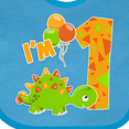 thumbnail image 4 of Inktastic Happy Dinosaur First Birthday-green Boys or Girls Baby Bib, 4 of 4