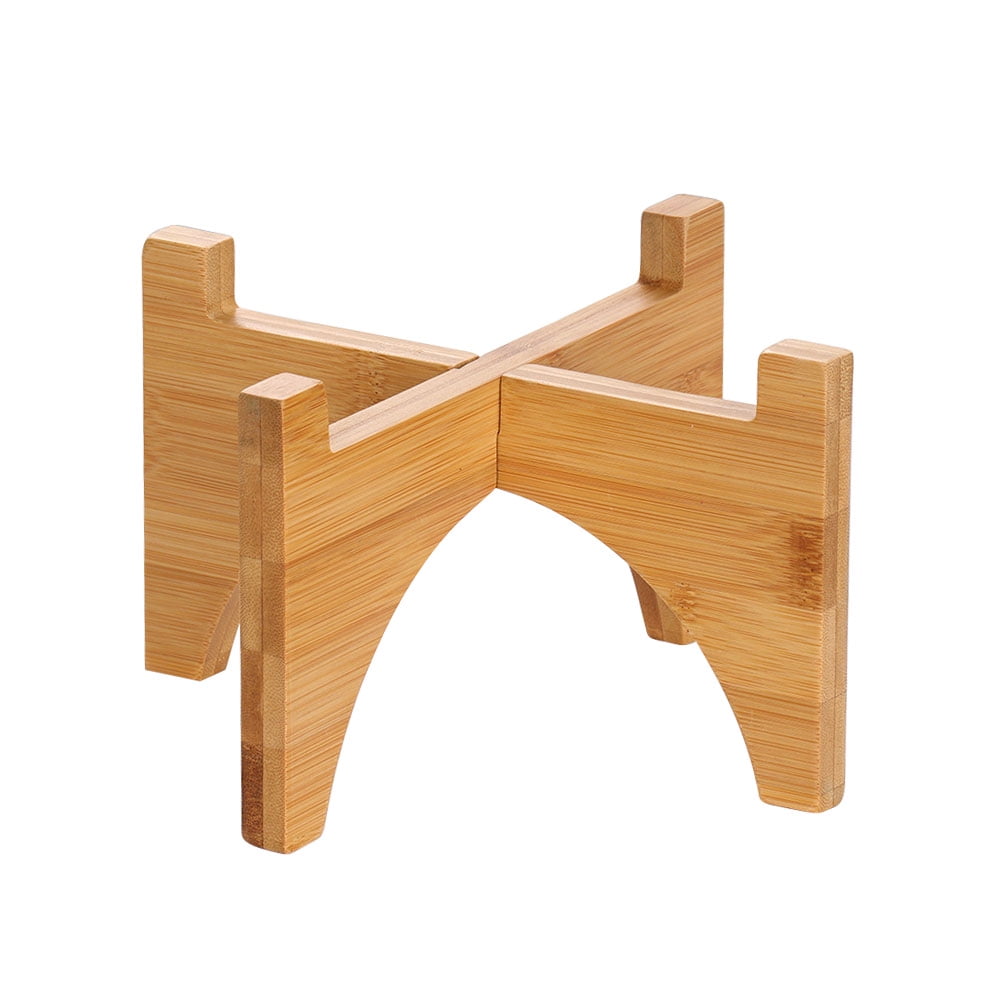 Office Tabletop Flower Succulent Greenery Pot Rack Bonsai Plant Stand Flower Pot Wooden Planter