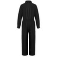 thumbnail image 3 of Kaerm Girls Zipper Front Coverall Stand Collar Flight Suit Mechanic Jumpsuit Halloween Costume 5-16 Years Black 6, 3 of 6