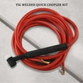 thumbnail image 2 of WP17F TIG Torche de Soudage Connecteur Rapide Fils de Câbles de Tuyaux Rouges Intégrés Gaz-Électriques 4M 35-50 Euro Connecteur 13,12 Pi, 2 of 8