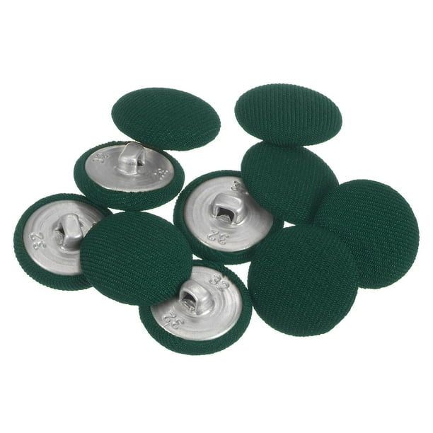 10uds 32L tela Paño Cubierto Botón 20mm Redondo metal Unique Bargains verde Militar