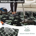 thumbnail image 5 of Black Summer Botanical Outdoor Rug 5x8 Ft - Reversible Patio Rug Outdoor Camping Rugs, Green Spring Floral Birds Farmhouse Indoor Outdoor Area Rugs, Non-Slip Outdoor Carpet Runner for Deck/Porch, 5 of 8