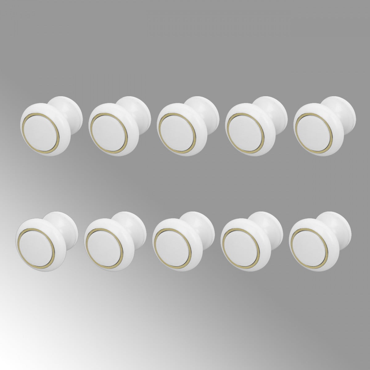 1-1/4 Diameter 10 Pack Cosmas 5305WH White Traditional Round Solid Cabinet Hardware Knob 