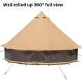 thumbnail image 4 of White Duck Outdoors Regatta Canvas Bell Tent, 360 Mesh, Sandstone Beige, 13', Water Repellent Glamping Yurt, Max Occupancy 6 People, 4 of 8
