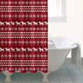 thumbnail image 4 of Red Christmas Folk Pattern Shower Curtain 36"x72" ,Bathroom Decorative Shower Curtains Set with 12 Hooks,Modern Waterproof Washable Shower Curtain, 4 of 6