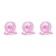 thumbnail image 4 of crativent Jouet de Sport Recyclé pour Animaux de Compagnie, Cage à Roue pour Jogging et Course, avec Support, Antidérapant, Rotatif, Accessoires Amusants pour la Maison, Rose, Ensemble de 3, 4 of 6