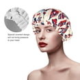 thumbnail image 4 of Kdxio Rocket Pattern Print Shower Cap for Women,Elastic and Reusable,Double Waterproof Layers Bathing Hat, 4 of 9