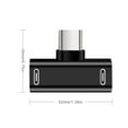 Jrocdr USB C Splitter 2 In 1 USB C Audio And PD Charging Adapter Type C