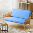 thumbnail image 3 of MoNiBloom Solid Futon Cover Slipcover Fit 6"- 8" Futon Mattresses Light Blue, Twin Size 39x75 Inch, 3 of 9
