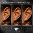 thumbnail image 5 of Limerencia Titanium Hypoallergenic CZ Flat Back Stud Earrings for Women 20G F136 Implant Grade, 6-Prong Nickel-Free Flat Screw Back, Cartilage Tragus Earring, 24H Comfort Wear for Sensitive Ears, 5 of 6