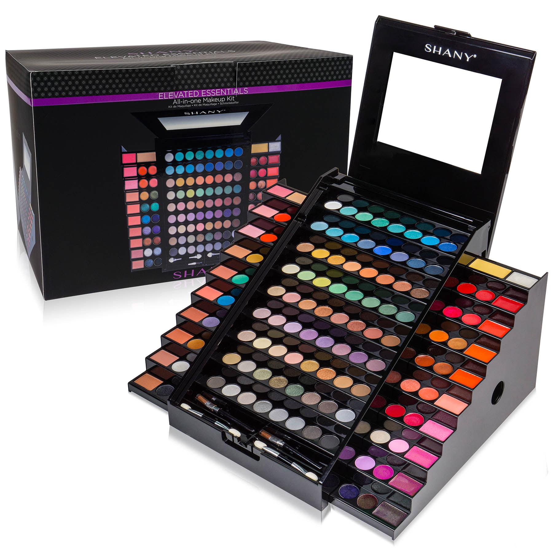 SHANY Cosmetics SHANY Elevated Essentials Makeup Set - All-in-One Makeup Kit with 72 Eyeshadows 28 Lip Colors 18 Gel Eyeliners 10 Blushes 1 Eye Primer and 1 Cream Concealer