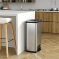 thumbnail image 3 of iTouchless AirStep 18 Gallon Step-On Kitchen Stainless Steel Trash Can, 3 of 8