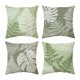 thumbnail image 1 of Juego de 4 fundas de almohada decorativas con hojas, fundas cuadradas para cojines de verano, patrón de plantas, 1 of 5