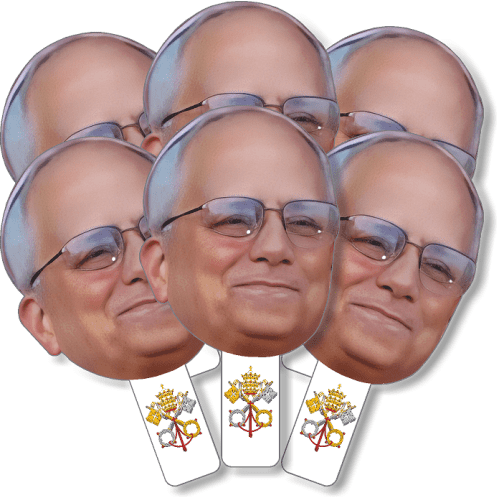 KH48841 Pope Leo XIV 6pack Cardboard Cutout Face Ka Bobs