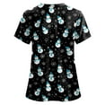 thumbnail image 6 of Towmus Christmas Scrub Tops Women Plus Size Fashion Casual Dressy Blouses Xmas Print Shirt Nurse Uniforms with Pockets S-3XL, 6 of 6