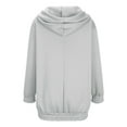 thumbnail image 6 of Cotton Plain Hoodie Jackets for Women Full Zip Casual Loose Spring Fall Winter Sweatshirt Lightweight Sports Coat (XX-Large, Gray), 6 of 6