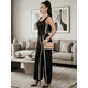 thumbnail image 4 of Conjunto 2 Piezas Elegante, Top Ajustado con Botones y Pantalón Palazzo con Rayas, Look Chic y Estilizado para Mujer, 4 of 5