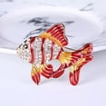 thumbnail image 6 of QQTDFG Cute Goldfish Tropical Fish Pendant Brooch Pin Enamel Crystal Womens Jewelry -Blue, 6 of 8
