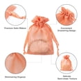 thumbnail image 2 of Envoltorio de regalo QIANF, 20 unidades, bolsas de organza con cordón, color naranja, 15 x 23 cm, 2 of 7