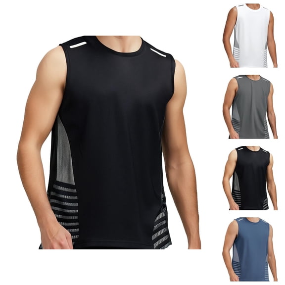 Tank Tops Men Summer Casual Lightweight Breathable Loose Crewneck Sleeveless Shirt Workout Running Gym Tanks