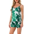 thumbnail image 4 of INSPIRE CHIC Women's Satin Lounge Set Sleeveless Cami Shirt Nightwear Sleepwear Pajama Sets XS Green, 4 of 6