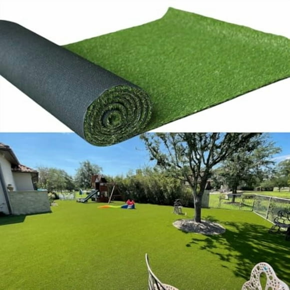 Petgrow Realistic Synthetic Artificial Grass Turf 0.8inch,Thick Faux Fake Grass Indoor Outdoor Landscape Lawn Pet Dog Turf Carpet for Garden Backyard Balcony