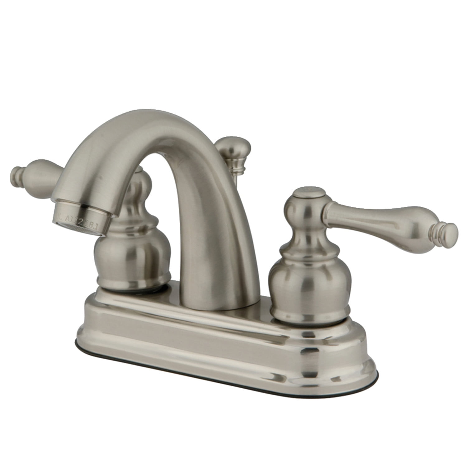 Kingston Brass FB5618AL 4 in. Centerset Bathroom Faucet, Brushed Nickel