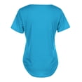 thumbnail image 5 of Uobin Womens Casual Solid Color Scoop Collar Plus Size T Shirts Short Sleeve Loose Summer Tops Tee with Pocket, 5 of 5
