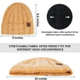 thumbnail image 2 of Fantastic Zone Womens Winter Warm Knit Beanie Hat Touchscreen Gloves Long Scarf Set with Fleece Lined Skull Caps Neck Scarves for Women Men,Yellow, 2 of 7