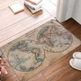 thumbnail image 5 of Haiem The World is Hemisphere Front Door Mat Indoor Outdoor Entrance, Waterproof All-Season, All-Weather Doormat, Durable Flannel Fabric, Fade Resistant, Low Profile, 16x24in, 5 of 9