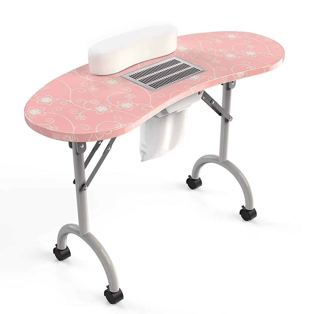 Manicure Nail Table SUNCOO Portable Folding Station Desk Movable