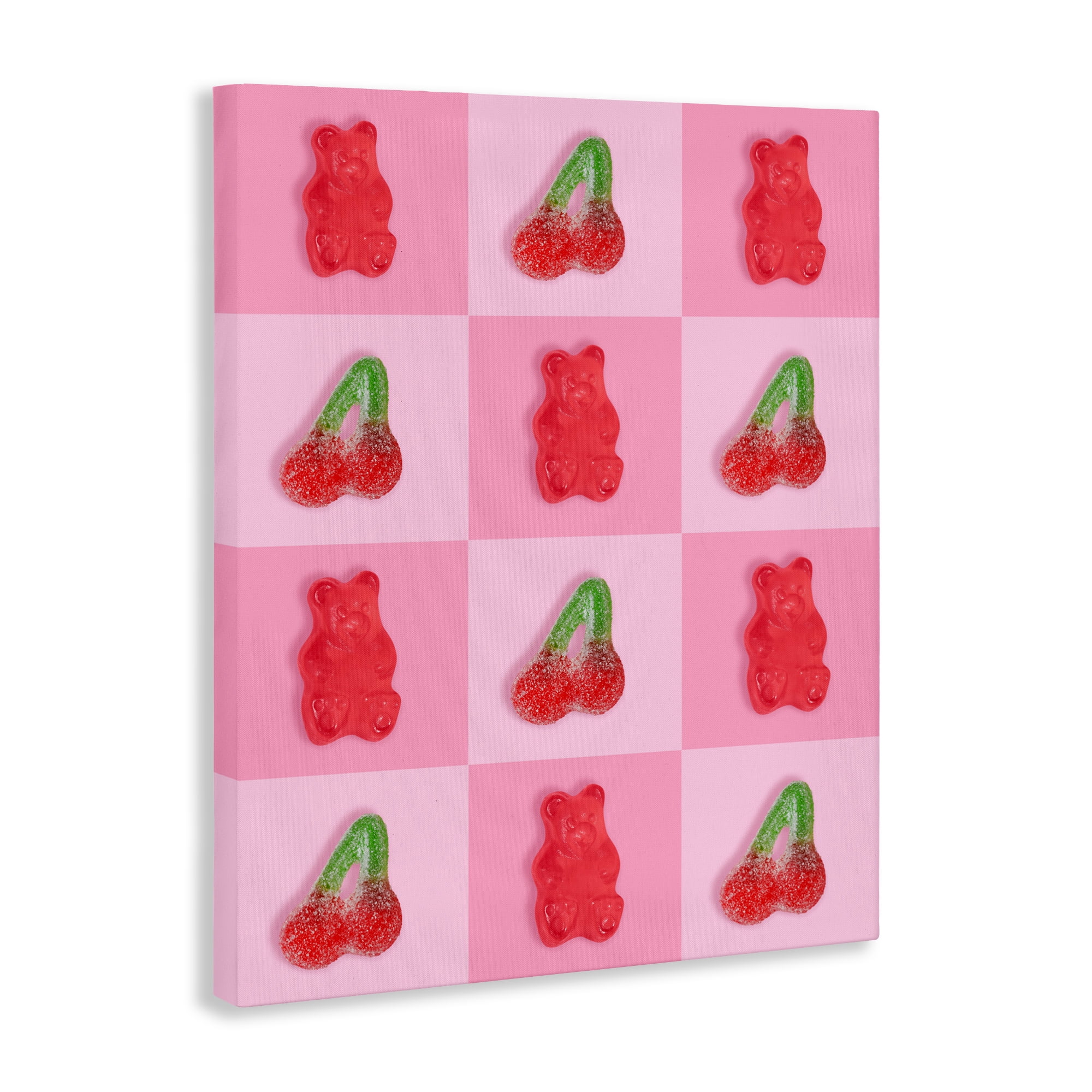 Stupell Industries Gummy Bears and Cherries Grid Canvas Wall Art, design by LISH Creative