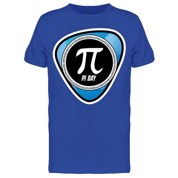 Pi Day Banner With Blue Theme T-Shirt Men -Image by Shutterstock, Male x-Large