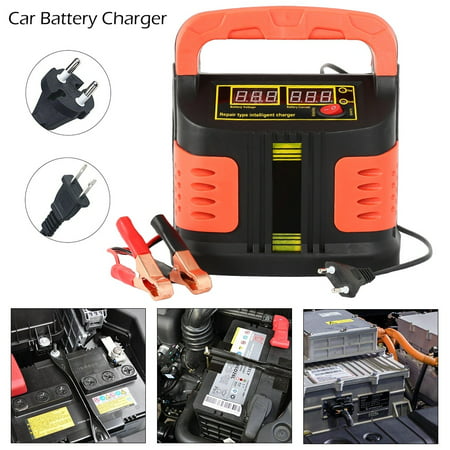 350W 12V/24V 200Ah Portable Electric Car Emergency Charger Booster Intelligent Pulse Repair Type ABS LCD Battery