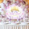 thumbnail image 3 of 10x7ft Four Ever a Princess Backdrop Princess 4th Birthday Backdrop 4 Year Old Girl Birthday Party Decorations Photo Booth Props, 3 of 9