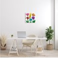 thumbnail image 2 of Bold Rainbow Spring Flowers Translucent Floral Photography Botanical & Floral Gallery-Wrapped Canvas Print Wall Art, 17x17, 2 of 6