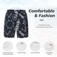 thumbnail image 5 of Lsque Mens Swim Trunks Anchor and Lighthouse Pattern - Bathing Suit Compression Liner - Beach Swim Shorts Swimwear - (S-3XL) - Stretch Quick Dry -3X-Large, 5 of 9