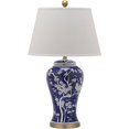 thumbnail image 2 of SAFAVIEH Spring 29 in. Table Lamp with Off-White Cotton Shade, Navy, Set of 2, 2 of 5