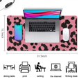 thumbnail image 5 of Long Mouse Pads for Desk,Pink and Black Of Leopard Print Desk Mats on Top Of Desks, Desk Mouse Pad Extra Large with 3mm Non-Slip Base and Stitched Edge for Gaming,Office,Work,Home 31.5"x15.7", 5 of 6