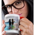 thumbnail image 2 of 3drose, an Image of Two Horses Running Along the Beach., 11oz Two-tone Red Mug, 2 of 6