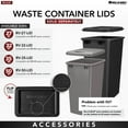 thumbnail image 5 of Rev-A-Shelf 27 qt. Replacement Waste Container for Rev-A-Shelf Pullouts, Orion Gray 2-pack, 5 of 12