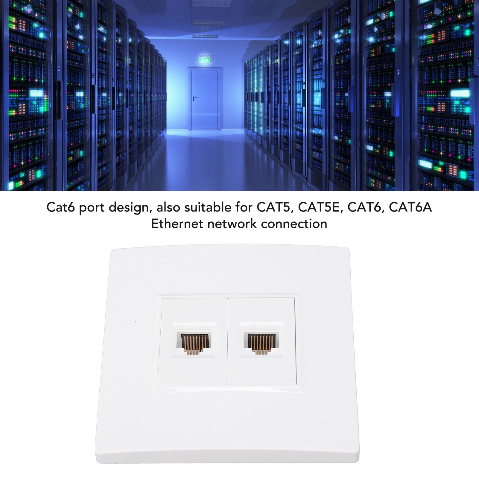 Plaque Murale Ethernet Cat 6 3 Ports - Keystone Femelle à Femelle Pour CAT5 CAT5E CAT6 CAT6A