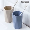 thumbnail image 3 of Vasos cuadrados de paja de trigo, ecológicos y sin BPA, diseño irrompible, perfectos para uso en interiores y exteriores, reutilizables y aptos para lavavajillas (juego de 4, cuatro colores, 3 of 5