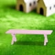 thumbnail image 4 of Mini 1:12 casa de muebles BJD muñeca paisaje banco modelo calle decoración juguetes para niños escritorio rosa, 4 of 8