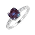 thumbnail image 2 of Sterling Silver with Color Changing Alexandrite and White Topaz Engagement Ring, 2 of 3