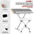 thumbnail image 5 of Keyboard Bench X Style Piano Stool Thick Padded Max 20.5 inch Height Adjustable Keyboards Chair White KBBWHHD, 5 of 8