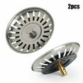 thumbnail image 4 of Bgsha 2pc Stainless Steel Replacement Kitchen Sink Drain Strainer Drainer Waste Plug, 4 of 8